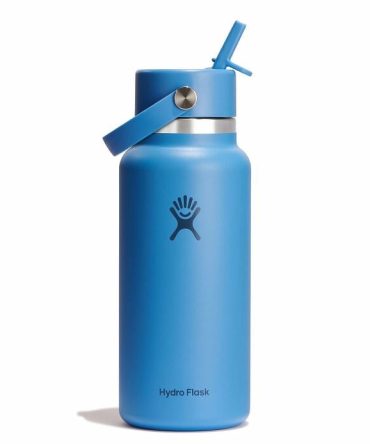 32 oz Wide Mouth with Flex Straw Cap - Summit Blue