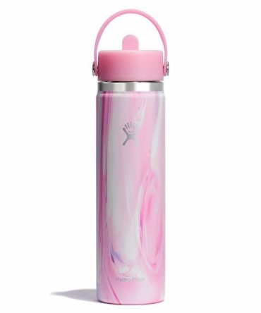 24 oz Wide Mouth with Flex Straw Cap - Jelly Pink