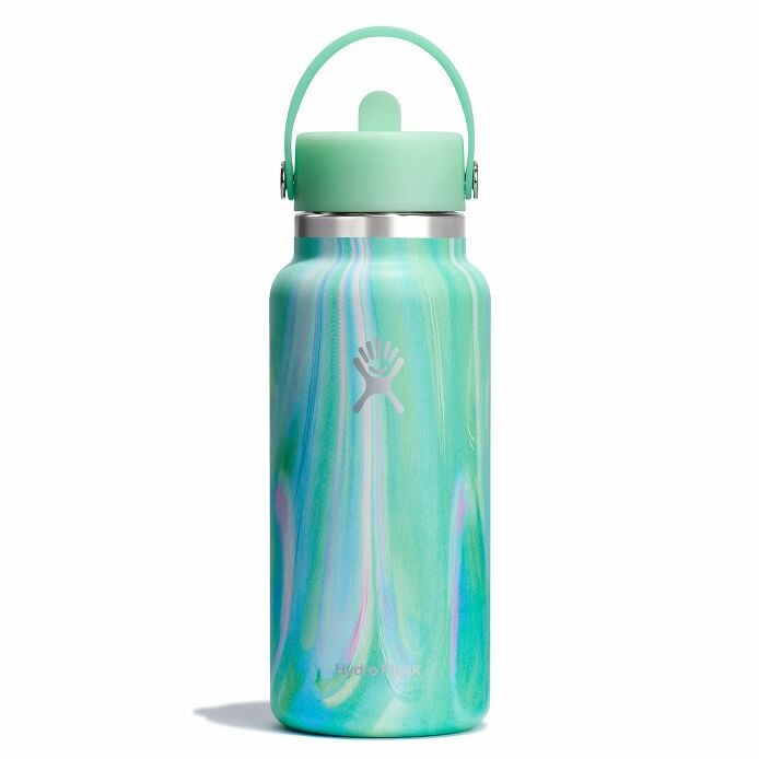 32 oz Wide Mouth with Flex Straw Cap - Jelly Green