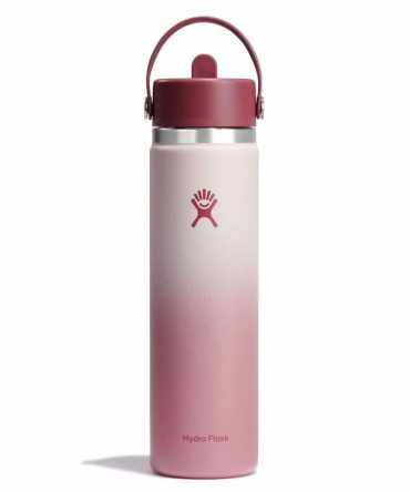 24 oz Wide Mouth with Flex Straw Cap - Bayberry Ombré