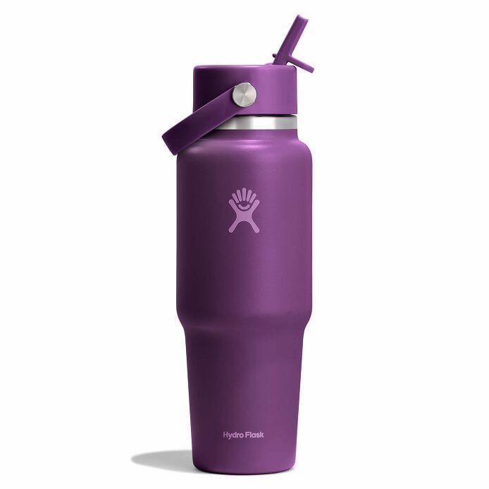 32 oz Wide Mouth Travel Bottle with Flex Straw Cap - Beachplum Purple